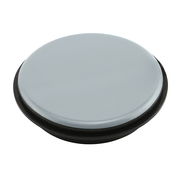 Prime-Line 2-3/8 in. Gray/Black Plastic Round Reusable Furniture Sliders 4 Pack MP75073